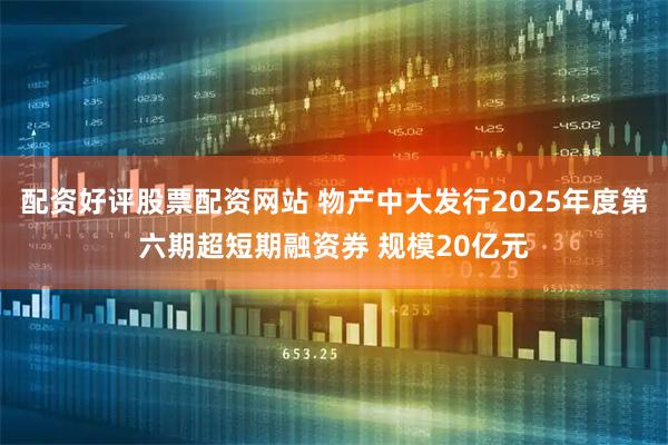 配资好评股票配资网站 物产中大发行2025年度第六期超短期融资券 规模20亿元